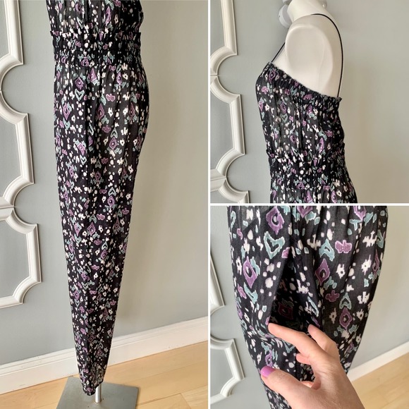 Etoile Isabel Marant Timea Floral-Print Strapless Jumpsuit Size 10 - Picture 8 of 12